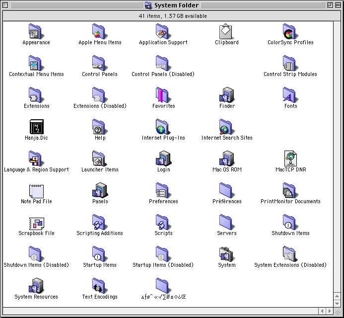 Mac OS 9 System Folder (1999)